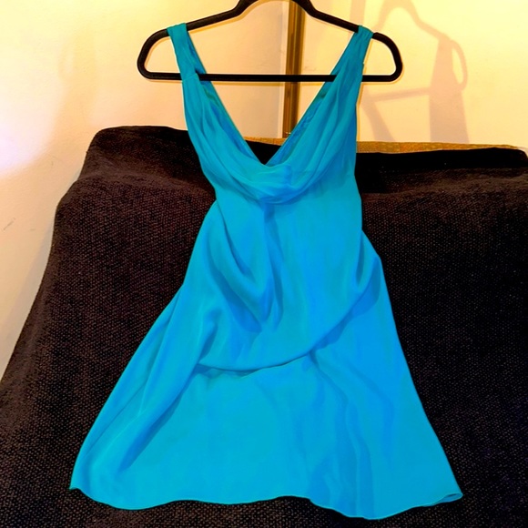 NWT Alice + Oliva turquoise, silk lined dress, size small.Stunning and BIG SALE! - Picture 1 of 8